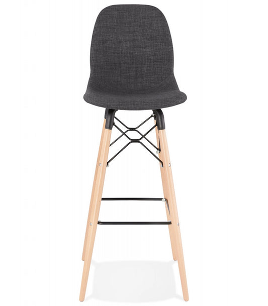 Tabouret de bar design 'GALACTIK' en tissu gris foncé style scandinave
