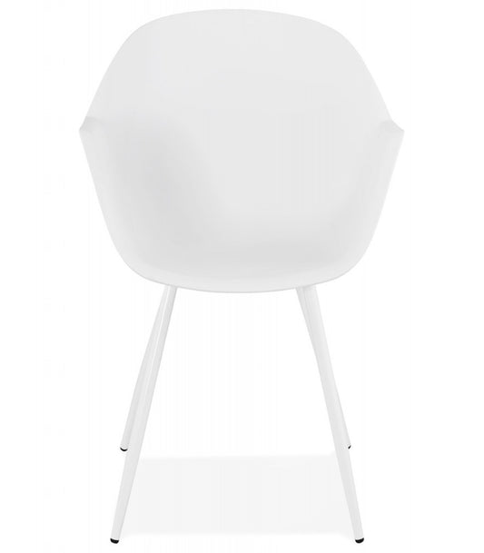 Chaise à accoudoirs 'KELLY' blanche design