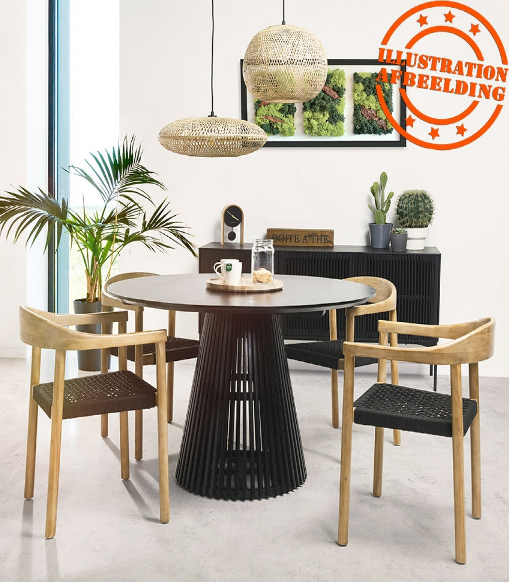 Meuble de rangement design 'CONVIV' en bois noir