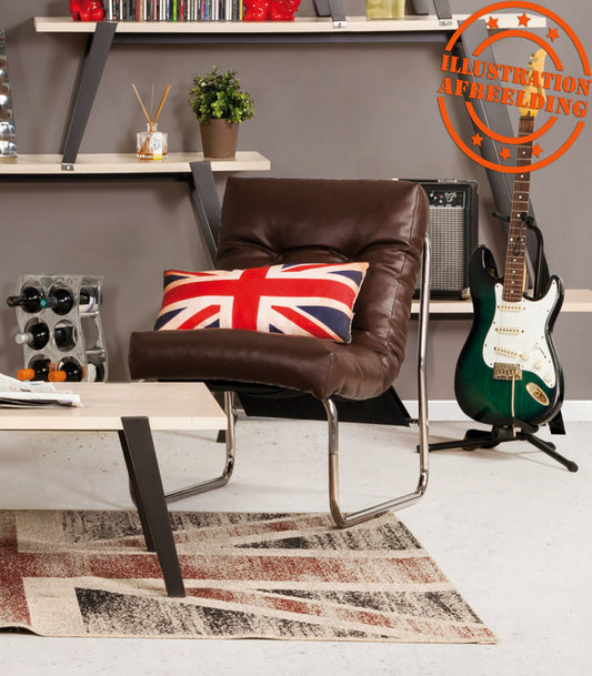 Fauteuil lounge 'LOFT' brun