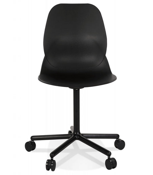 Chaise de bureau moderne 'MAGELLAN' noire sur roulettes