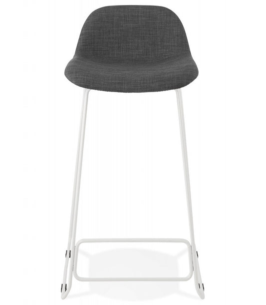 Tabouret snack mi-hauteur 'MOSKOW MINI' avec pieds en métal blanc