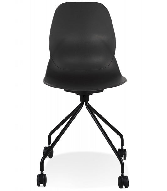 Chaise de bureau 'NADIA' noire sur roulettes