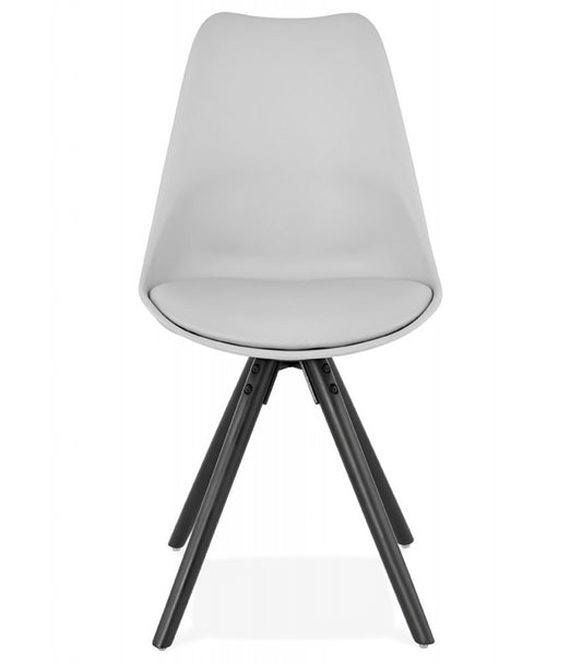 Chaise design 'PIPA' grise