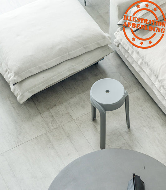 Tabouret bas empilable 'POMPA' en matière plastique gris