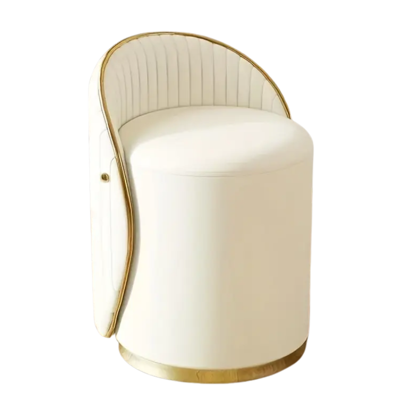 Tabouret beige rond - Vanity