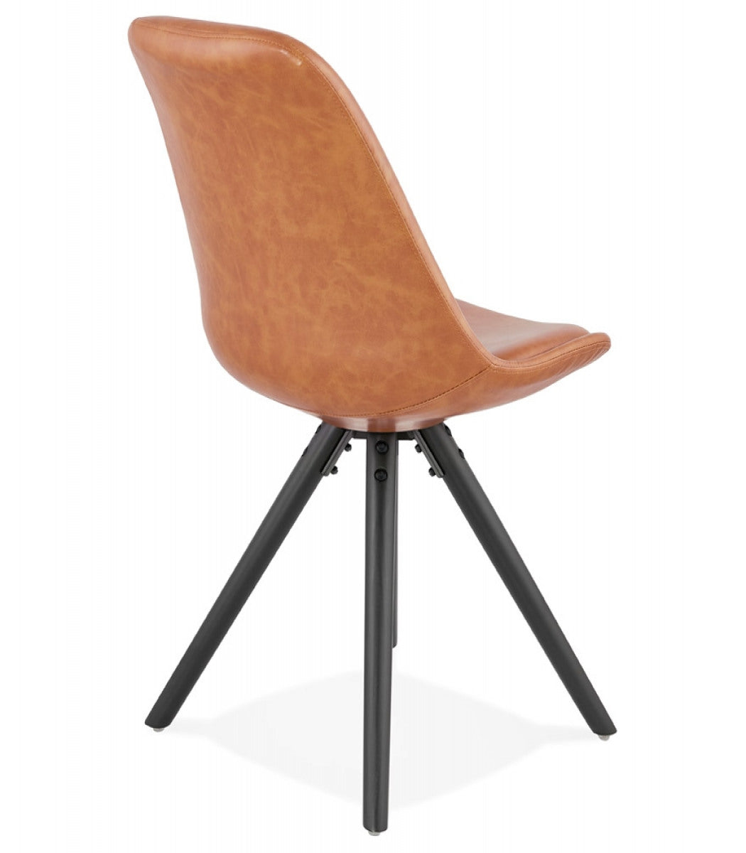 Chaise design 'STREET' brune style industriel