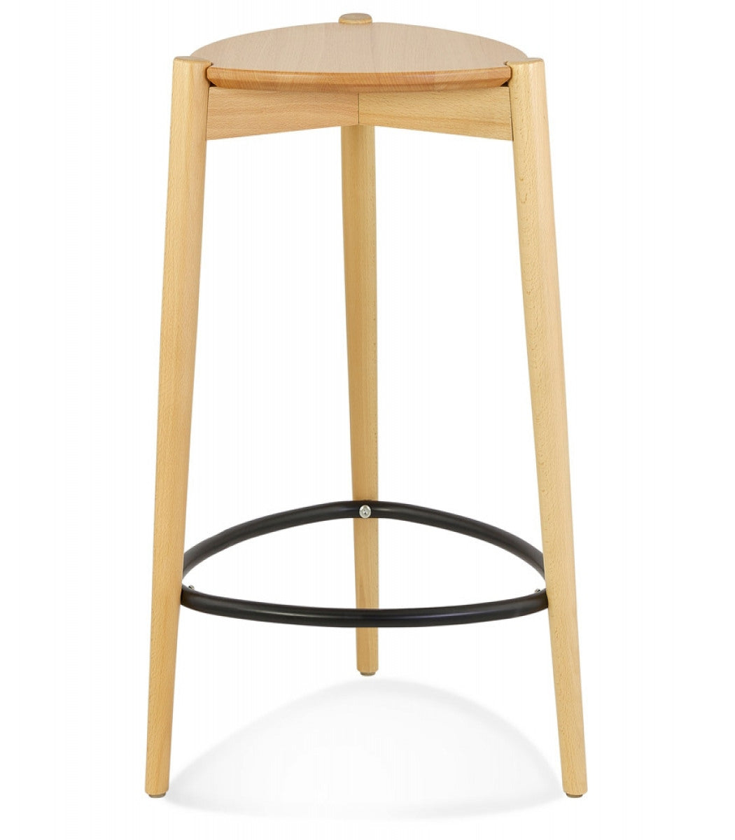 Tabouret de snack mi-hauteur 'TIARA MINI' en frêne naturel
