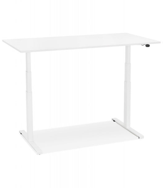 Bureau assis debout électrique 'TRONIK' blanc - 140x70 cm