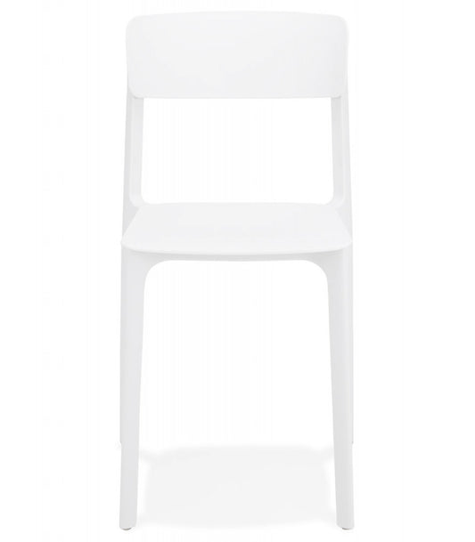 Chaise intérieur / extérieur 'TROPICAL' en matière plastique blanche